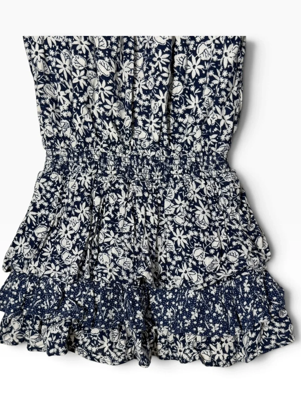 Polo Ralph Lauren Kids Girls Blue White Floral Smocked Dress Size 5